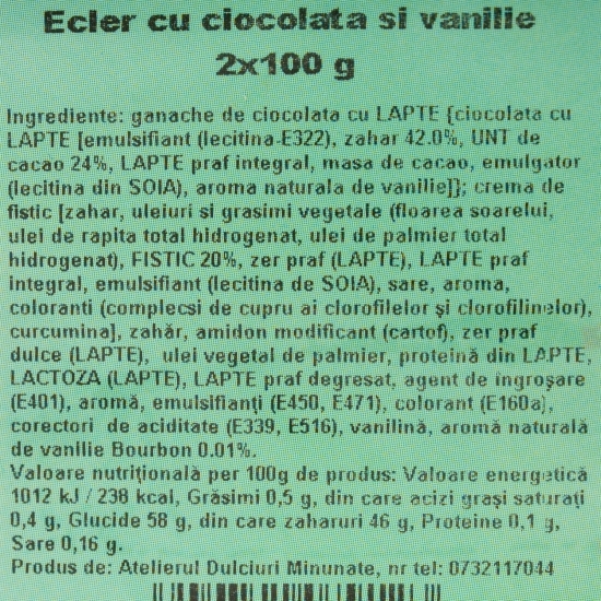 Ecler cu vanilie și ciocolată 2x100g