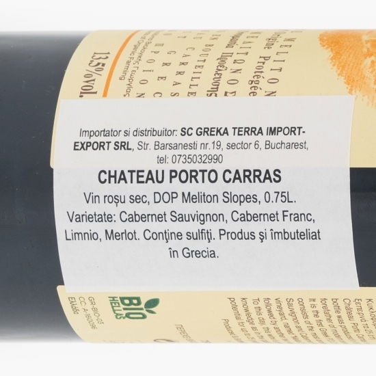 Vin eco roșu sec Cabernet Sauvignon, Cabernet Franc, Limnio & Merlot, 13.5%, 0.75l