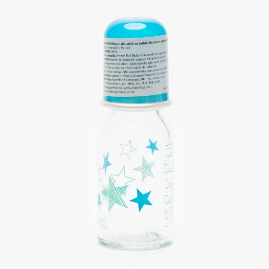 Biberon sticlă 0-24 luni, 125ml