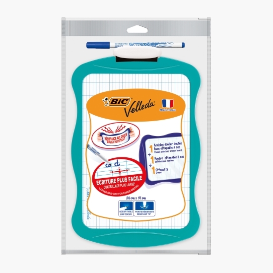 Tablă albă pentru copii Velleda Kids 30x20cm, diverse culori