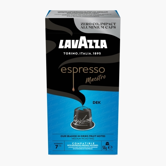 Capsule cafea decofeinizată, compatibile Nespresso, 10 băuturi