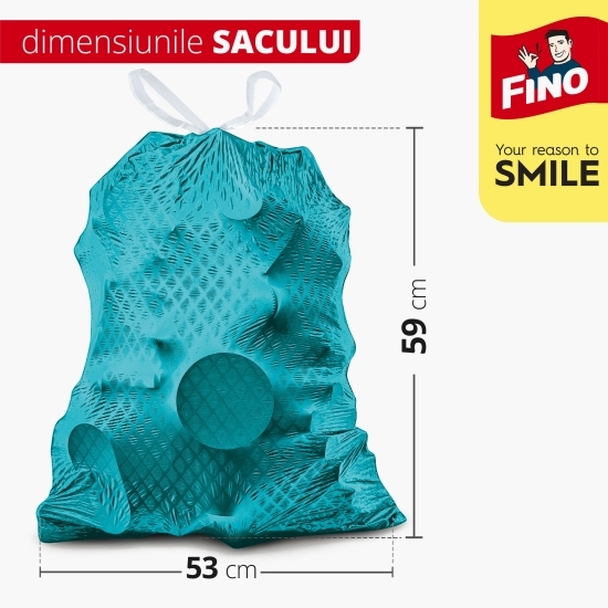 Saci menajeri parfumați, cu șnur, 35l, 12 buc
