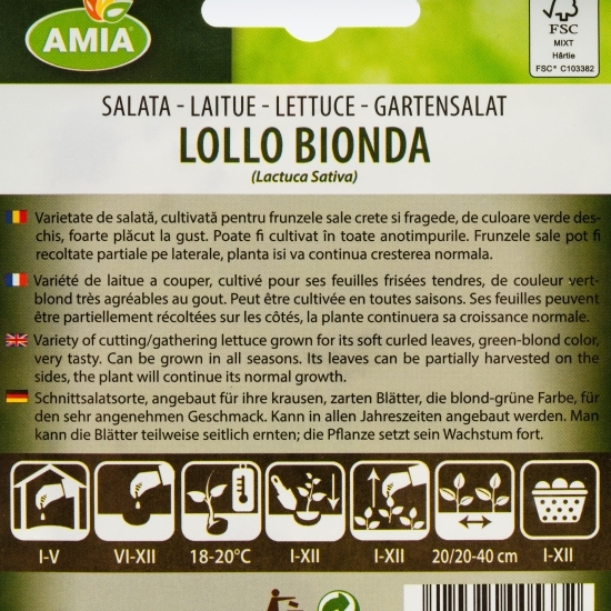 Semințe salată Lollo Bionda 1.5g