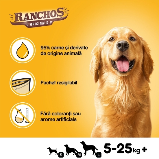 Recompense pentru câini, 70g, Ranchos cu vită