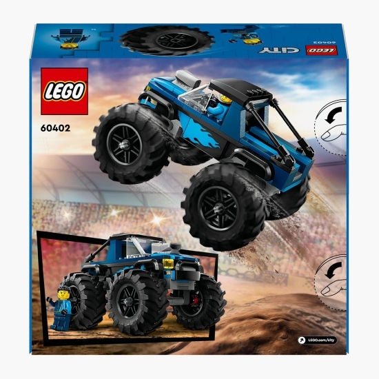 Monster truck albastru, 60402 City, 148 piese, +5 ani