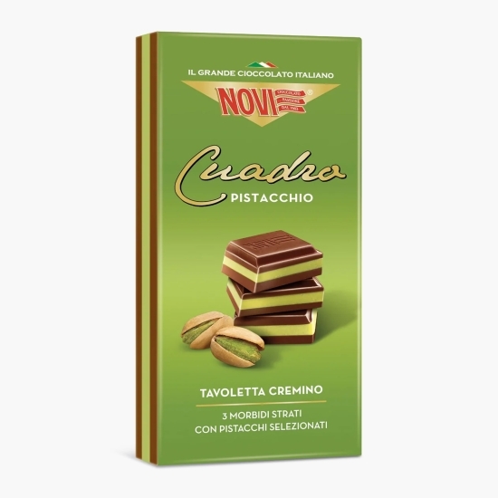 Ciocolată cu lapte cu alune Gianduja, cu umplutură de fistic 110g