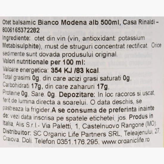 Oțet balsamic alb Bianco Modena 500ml
