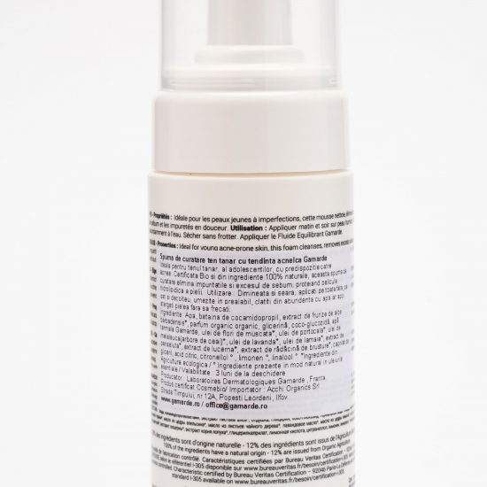 Spumă de curățare pentru ten tânăr acneic, bio 160ml