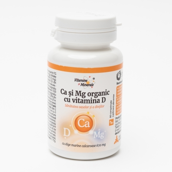 Ca și Mg organic cu vitamina D 60 comprimate
