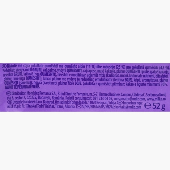 Biscuiți cu cremă de ciocolată Sensations Cookies 52g