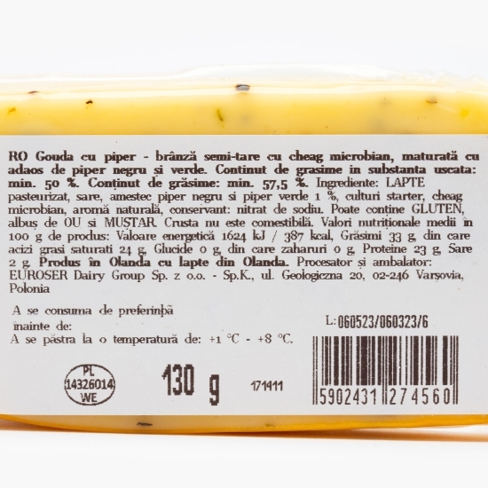 Brânză Gouda cu piper 130g