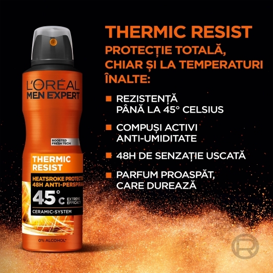 Antiperspirant spray pentru bărbați Thermic Resist, 150 ml