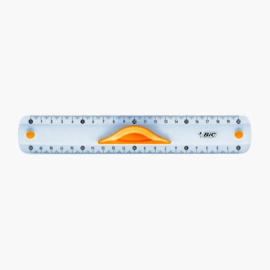 Set geometrie - riglă dublă 20cm, echer și raportor 180º