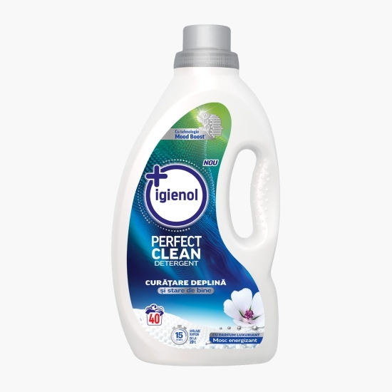 Detergent de rufe lichid Perfect Clean White Musk, 40 spălări, 1.6l