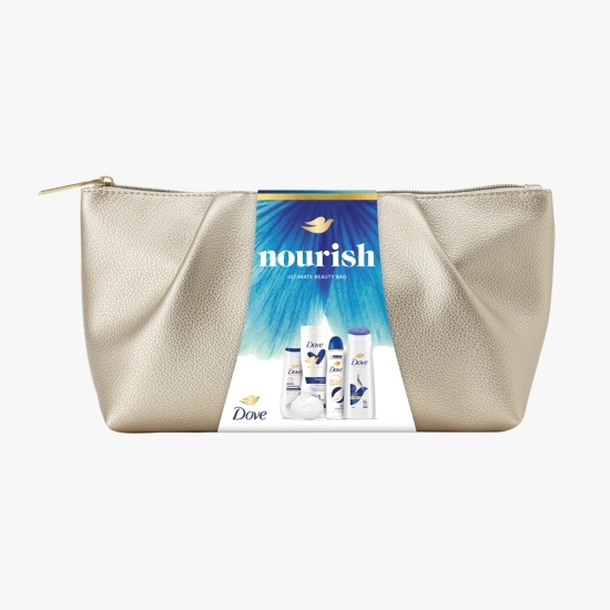 Set cadou Nourish: gel de duș Deeply Nourishing, deodorant spray Original, loțiune de corp Essential Nourishing, șampon Intense Repair Damage, săpun-cremă Original