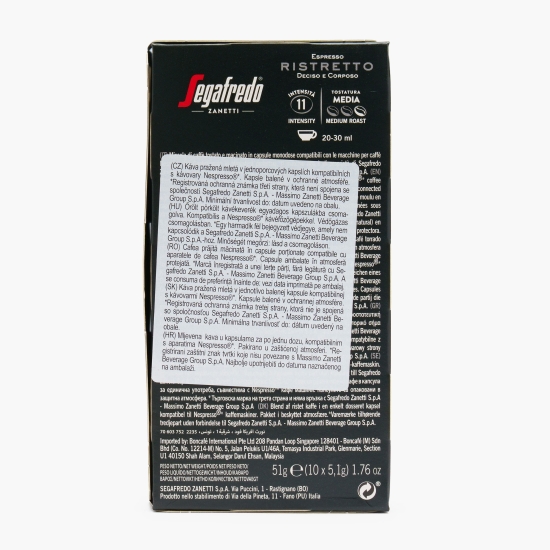 Espresso Ristretto, 10 băuturi, 51g, capsule cafea