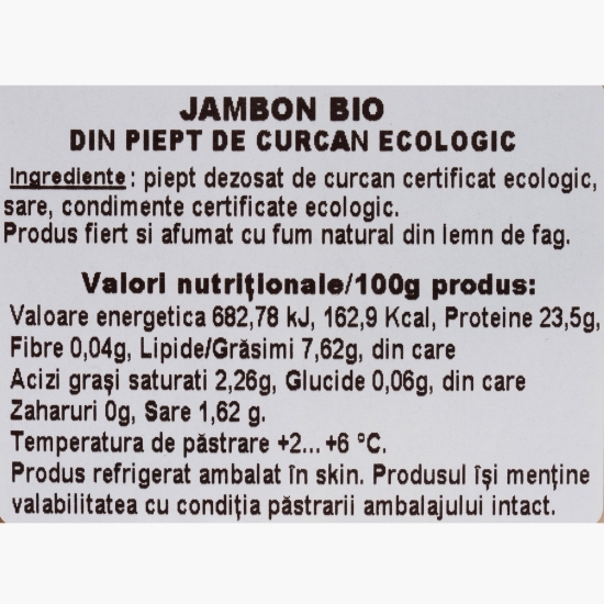 Jambon din piept de curcan eco 150g
