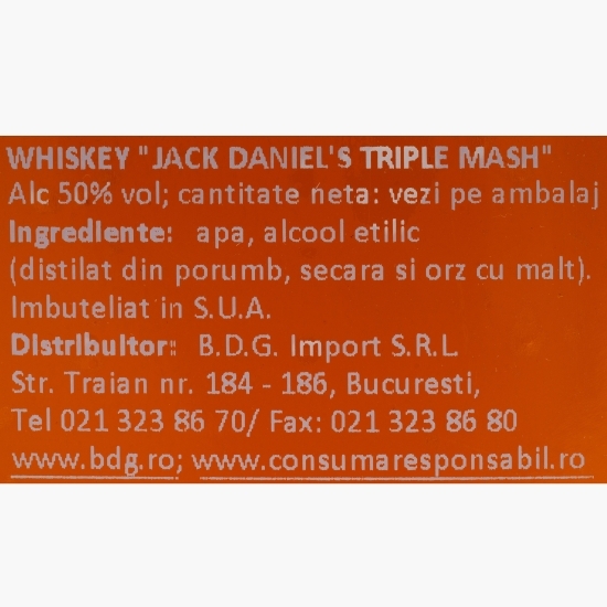 Tennessee Triple Mash Whiskey 50% alc. 0.7l