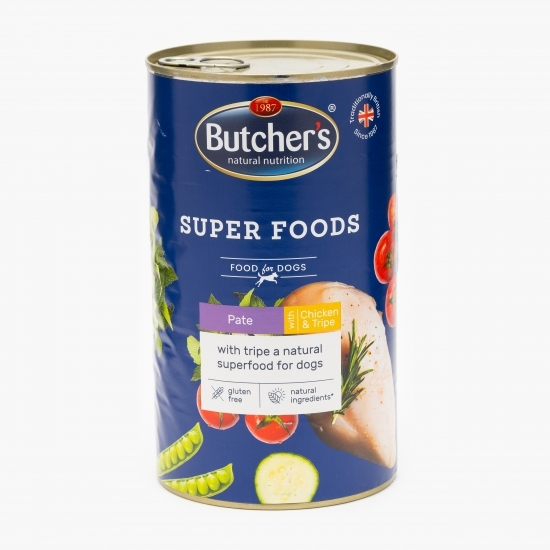 Hrană umedă pentru câini, 1.2kg, Super Foods pui și măruntaie