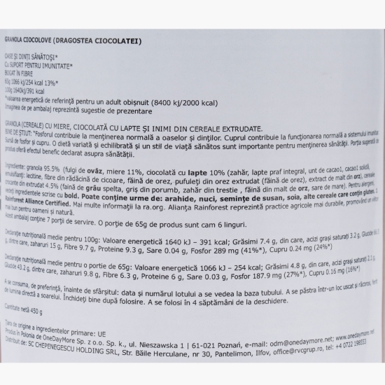 Granola cu ciocolată Chocolove 450g