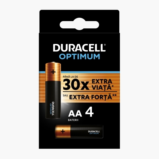 Baterii alcaline Optimum AA, 4 buc