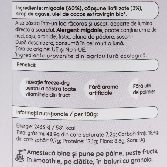 Cremă de migdale și căpșuni Strawberry Pie, 300g