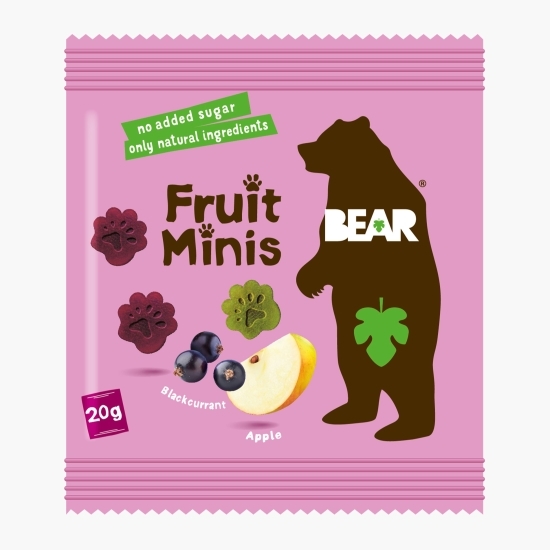 Jeleuri în formă de lăbuțe de urs, cu măr și coacăze, fără zahăr 20g