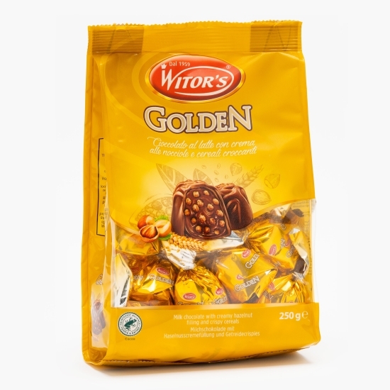 Praline ciocolată cu umplutură alune și cereale Golden 250g