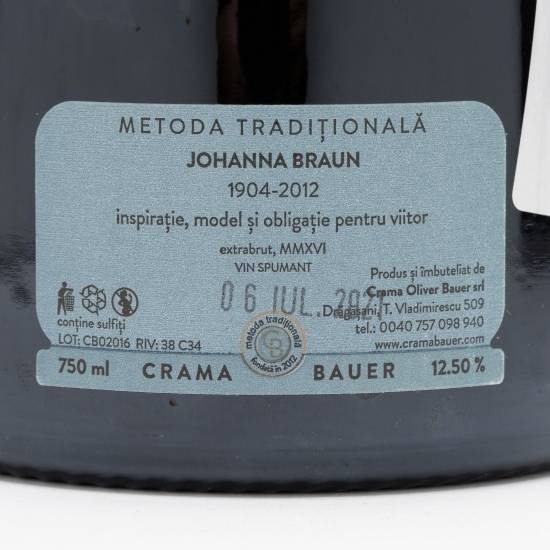 Vin spumant alb extra sec Johanna, 12.5%, 0.75l