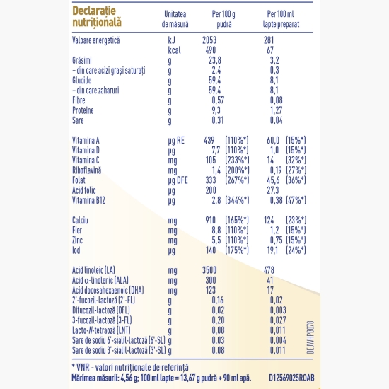 Formulă de lapte praf Supreme Pro 3, 1-2 ani, 800g