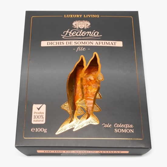 File de somon afumat la cald bucată 100g