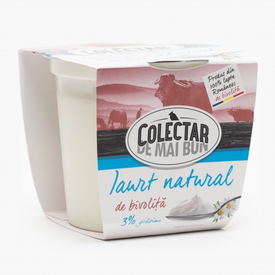 Iaurt natural de bivoliță 3% grăsime, 300g