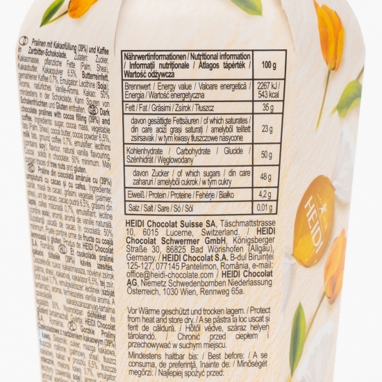 Praline din ciocolată amăruie cu cafea 120g