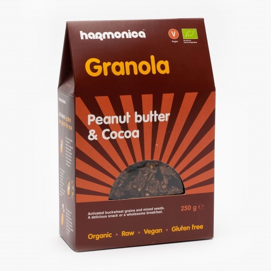 Granola cco cu unt de arahide și cacao fără gluten 250g