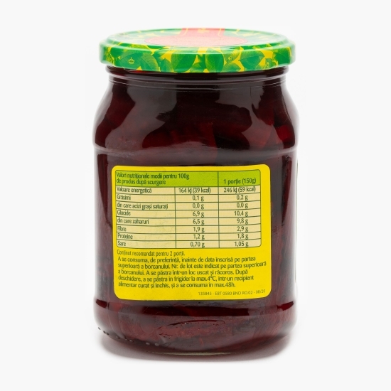 Sfeclă roșie rondele 540g