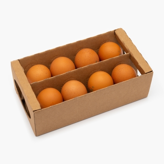 Ouă Ochioase de la găini crescute în aer liber, calibre diferite, 8 buc