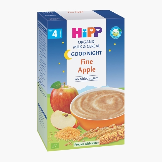 Cereale ecologice „Noapte bună” cu măr, +4 luni, 250g