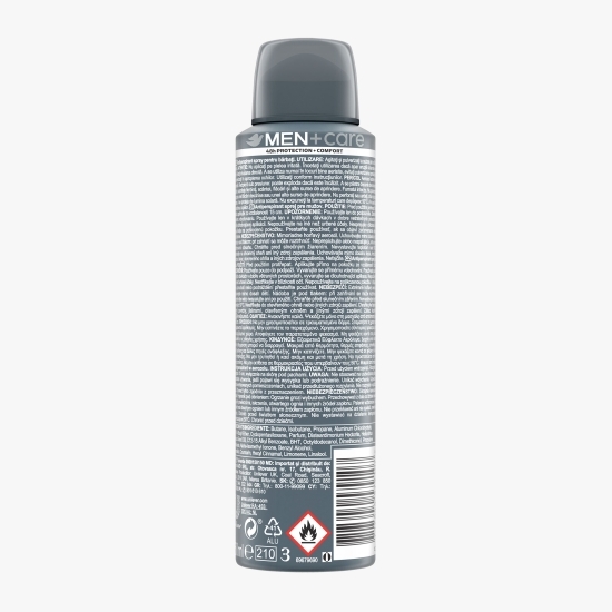 Antiperspirant spray pentru bărbați Men+Care Clean Comfort 150ml