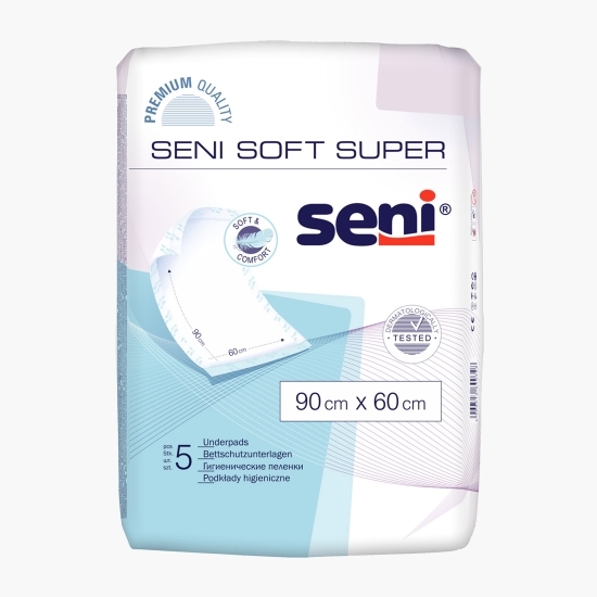 Aleze absorbante Soft Super, 90x60cm, 5buc