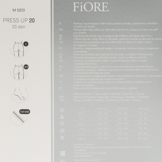 Ciorap modelator Fiore Press Up Medica 20den Light Natural no. 4