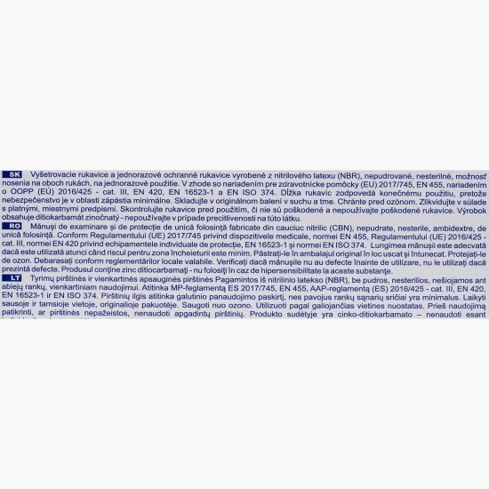 Mănuși nesterile nepudrate, violet, L, 100 buc