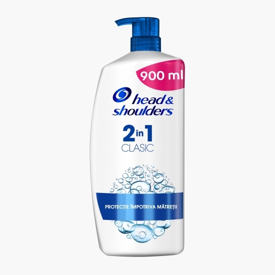 Șampon antimătreață Classic Clean 2 în 1 pentru păr normal 900ml