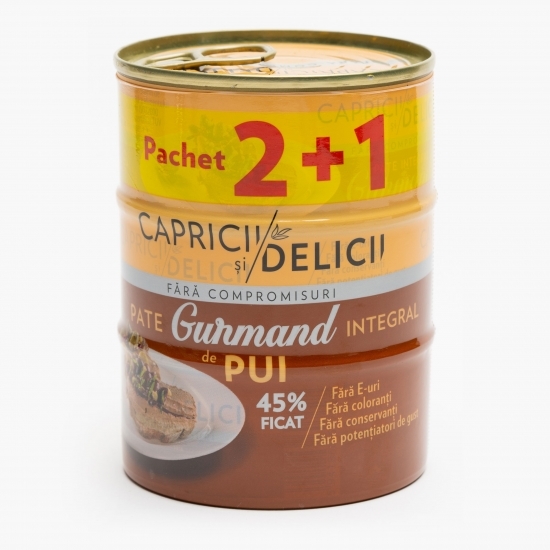 Pachet 2+1: Pate de pui 3x115g