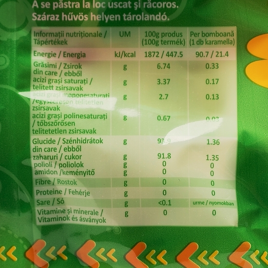 Caramele moi cu aromă de ananas mandarine și grepfrut 80g