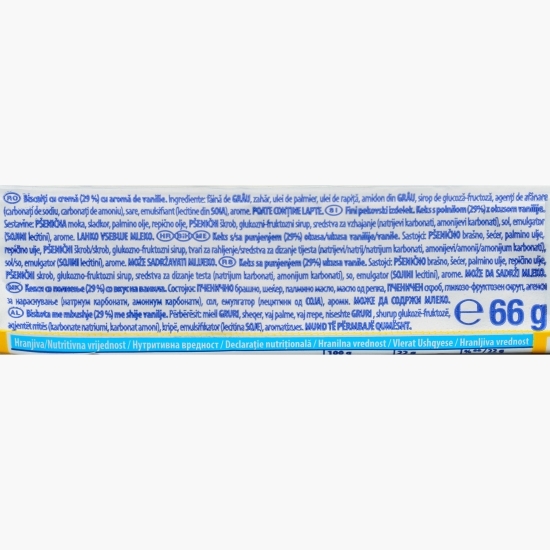 Biscuiți Golden cu cremă aromă vanilie 66g