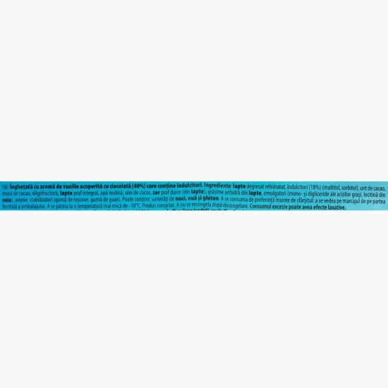 Înghețată cu aromă de vanilie, fără zahăr 70ml (50g)