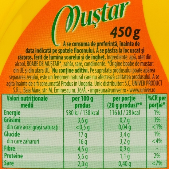Muștar 450g