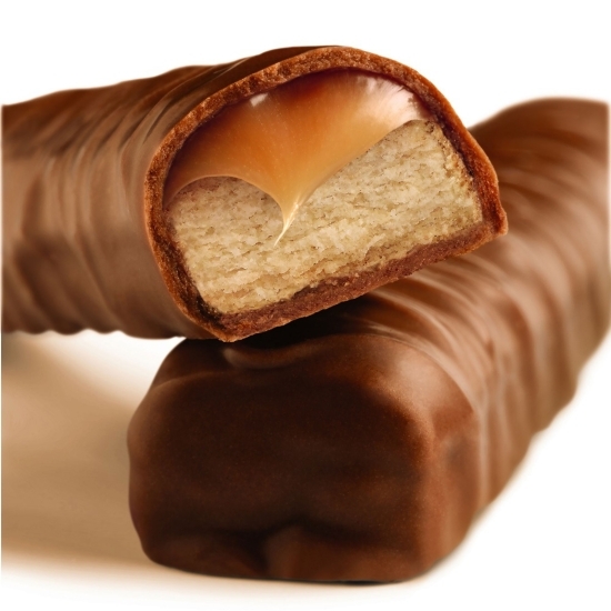 Batoane cu biscuit și caramel învelite în ciocolată cu lapte 3x50g