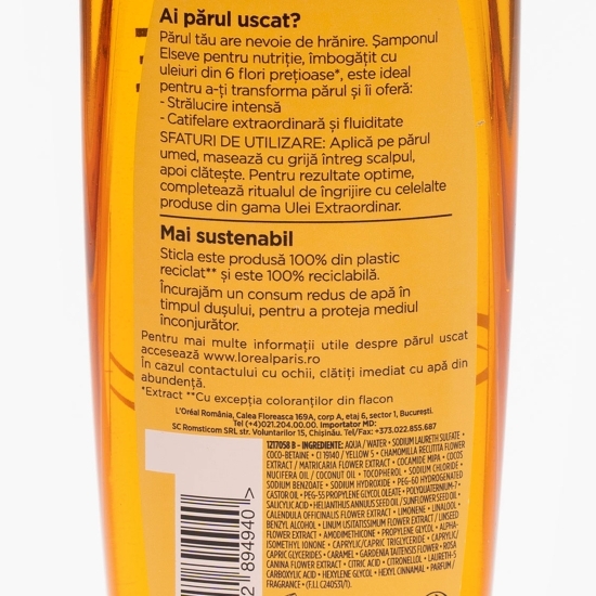 Șampon nutriție cu ulei din flori prețioase pentru păr uscat 250ml