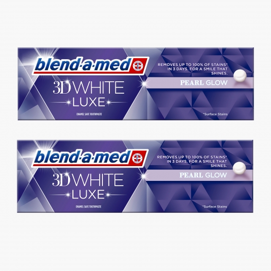 Pastă de dinți 3D white luxe pearl glow 2x75ml